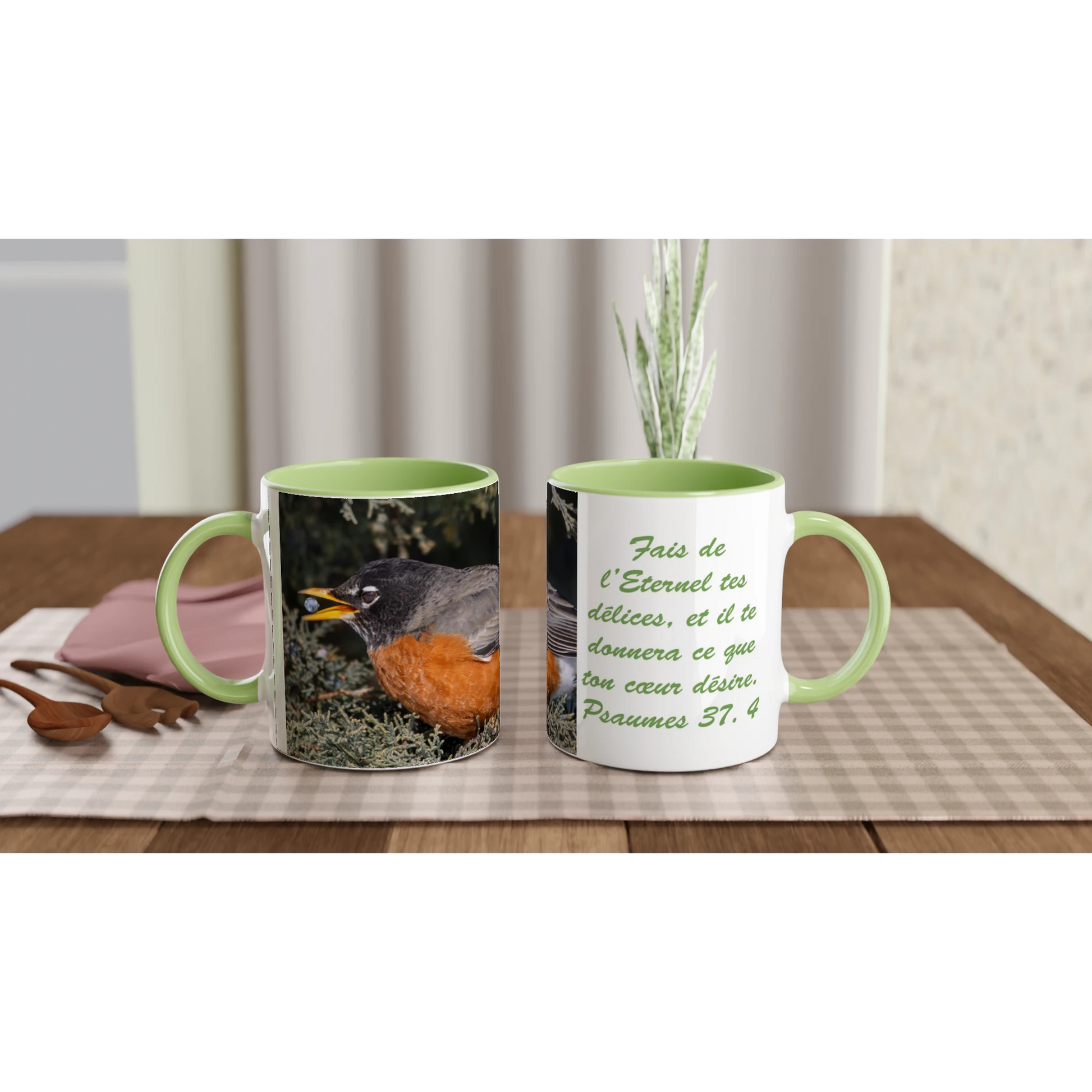 Tasse-merle-d-amerique-montage-Ps-37-4-verte